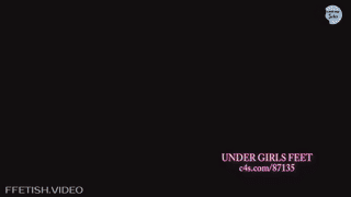 UNDER GIRLS FEET - Big Nyloned Feet For Foot Slut 4K